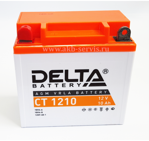 Delta 10 А/ч п.п. 120А 12V CT1210 YB9A-A, YB9-B