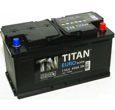 Titan 110 А/ч о.п. 950А 12V Euro Silver