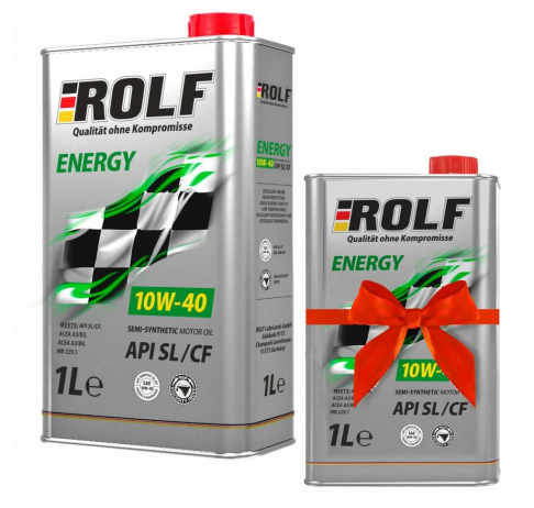 Масло моторное ROLF Energy SAE 10W-40 API SL/CF 4л Акция 4+1
