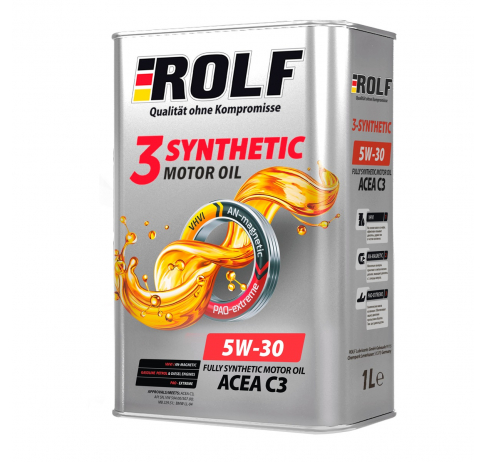 Масло моторное ROLF 3-Synthetic 5W-30 ACEA C3 1л