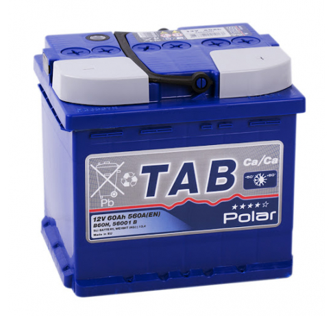 Tab 60 А/ч о.п. 560А 12V Polar uni кубик