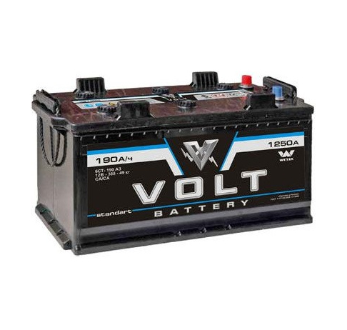 Volt 190 А/ч п.п. (-;+) 1250А 12V Standart (конус)