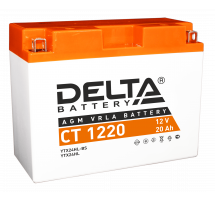 Delta 20 А/ч о.п. 250А 12V CT1220 AGM VRLA (YTX24HL-BS)