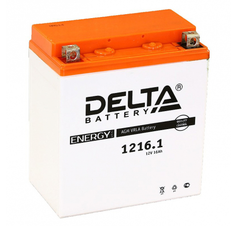 Delta 16 А/ч п.п. 160А 12V CT1216.1 AGM VRLA (YTX16-BS)