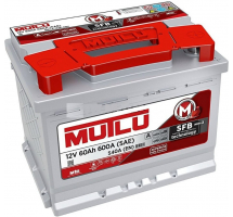 Mutlu 60 А/ч о.п. 540А 12V SBF M3 Низкий