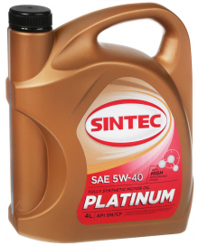 Масло моторное Sintec Platinum 5W-40 API SN/CF 4л