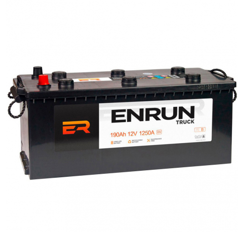 Enrun 190 А/ч п.п. (-;+) 1250А 12V Truck (болт)