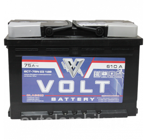 Volt 75 А/ч п.п. А 12V Classic
