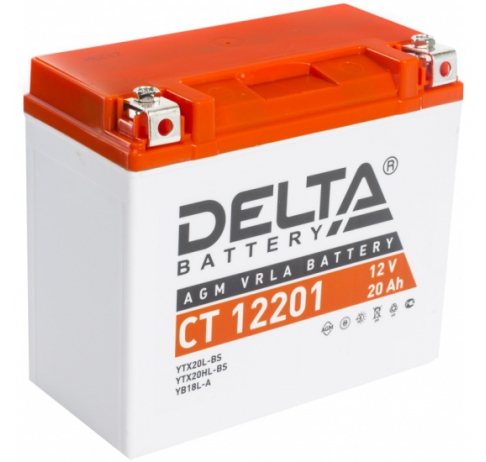 Delta 20 А/ч о.п. 270А 12V CT12201 (YTX20L-BS)