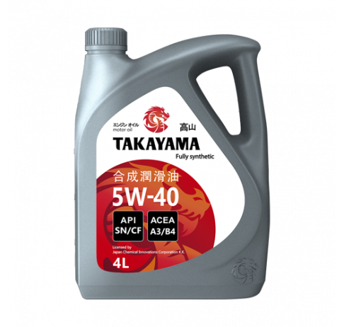 Масло моторное Takayama Adaptec 5W-40 API SN/CF ACEA A3/B4 4л