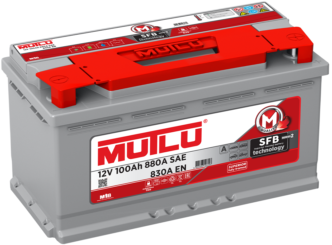 Mutlu 100 А/ч о.п. 830А 12V SBF M2