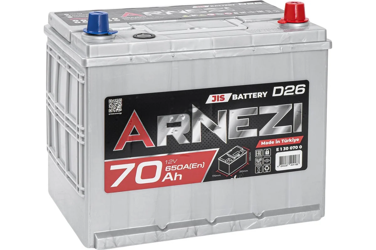 Arnezi 70 А/ч о.п. 650А 12V SMF Asia