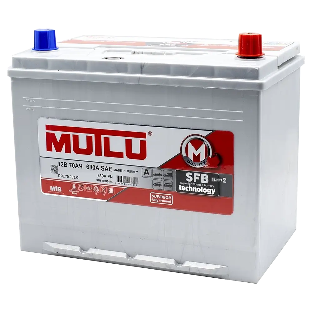 Mutlu 70 А/ч о.п. 630А 12V SFB Asia