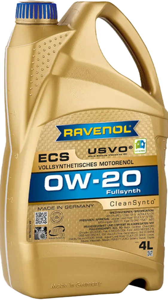 Масло мотоpное Ravenol ECS EcoSynth 0W-20 4л ACEA C6 MB 229.71 dexos1 B71