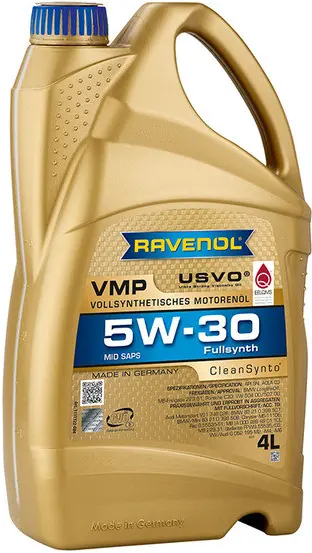 Масло мотоpное Ravenol VMP 5w30 4л C3/SN,LONGLIFE-04,MB229.51,PORSCHE C30,VW504/507,VW052195M2/05219