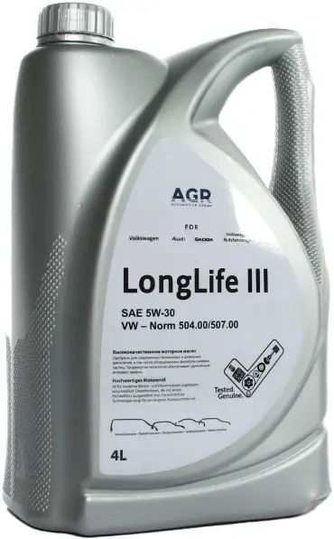 Масло моторное AGR VAG 5W-30 LongLife  (4л) 