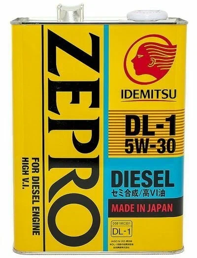 Масло моторное Idemitsu 5W-30 4L Zepro Diesel DL-1 ACEA C2-08 4л