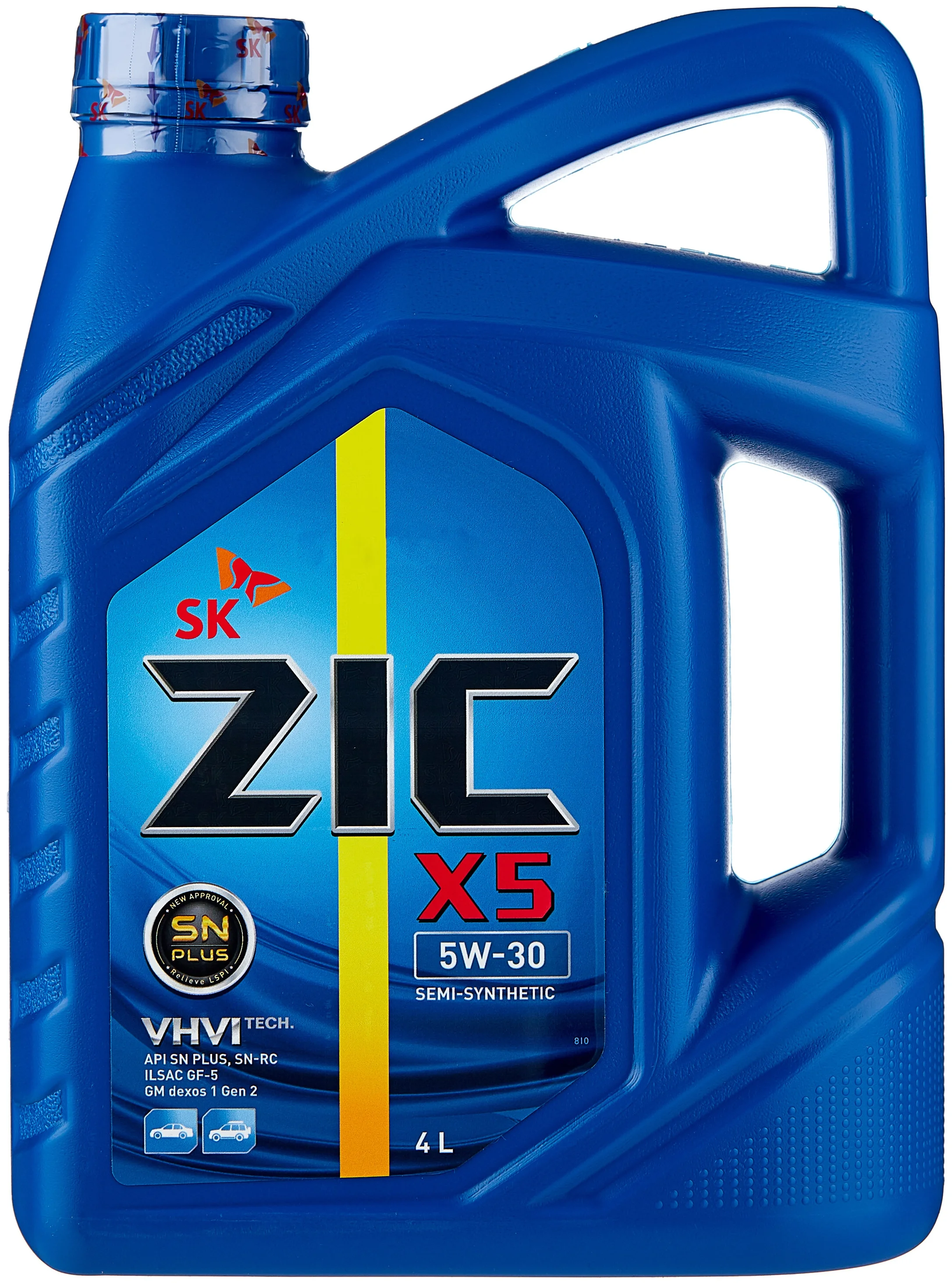 Масло моторное ZIC X5 DEXOS1 5W-30 4л