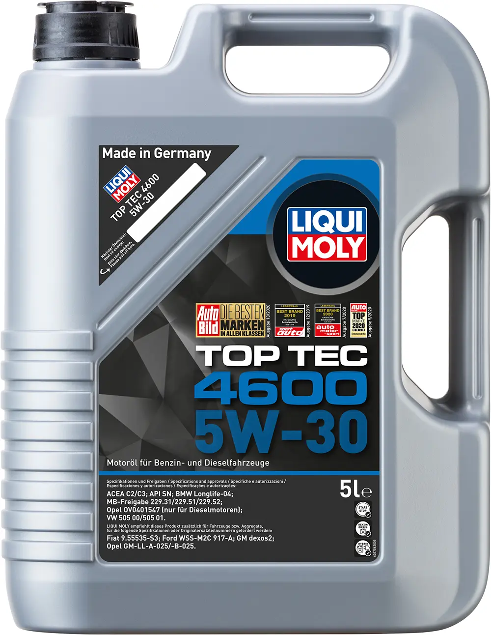 Масло мотоpное Liqui Moly 5W-30 (Top Tec 4600) 5л