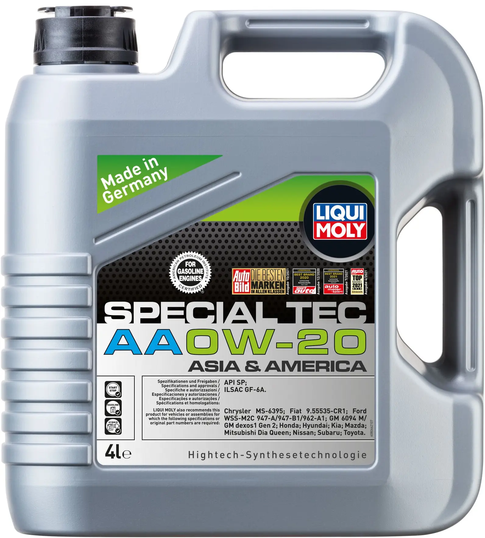 Масло мотоpное LIQUI MOLY Special Tec AA 0W-20 4л