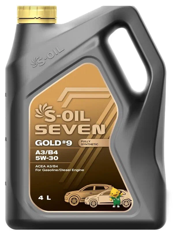 Масло мотоpное S-OIL Seven GOLD 9 A3/B4 5w30, 5л