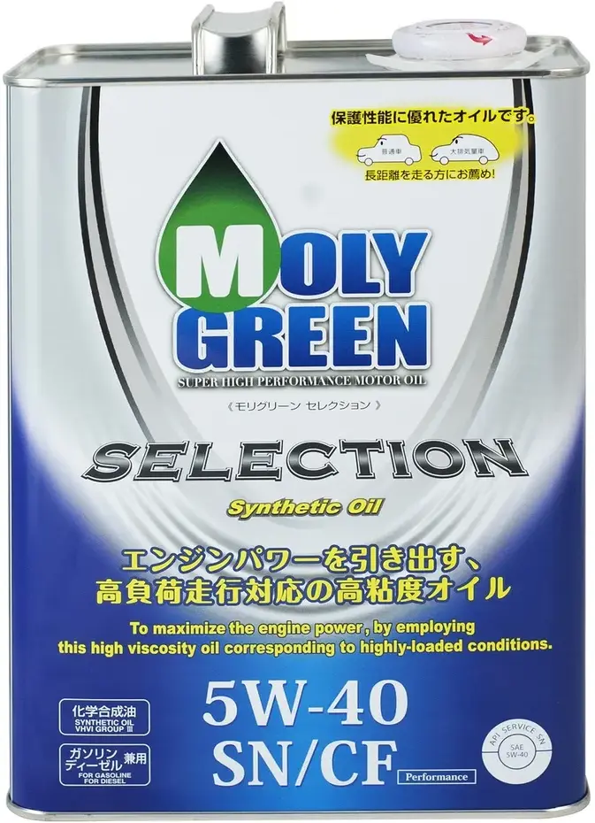 Масло мотоpное Moly Green Selection 5W40 SN/CF 4л