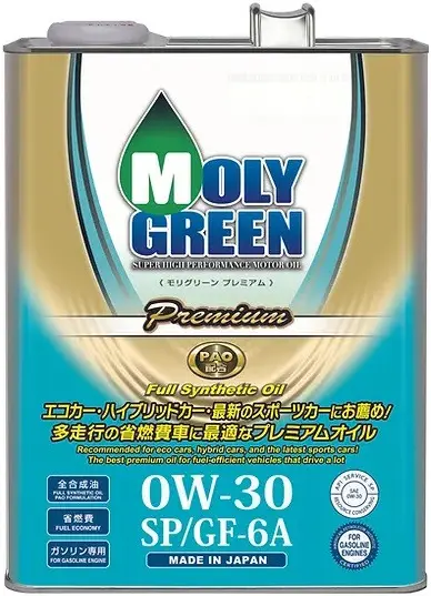 Масло мотоpное Moly Green Premium 0W30 SP/GF6 4л