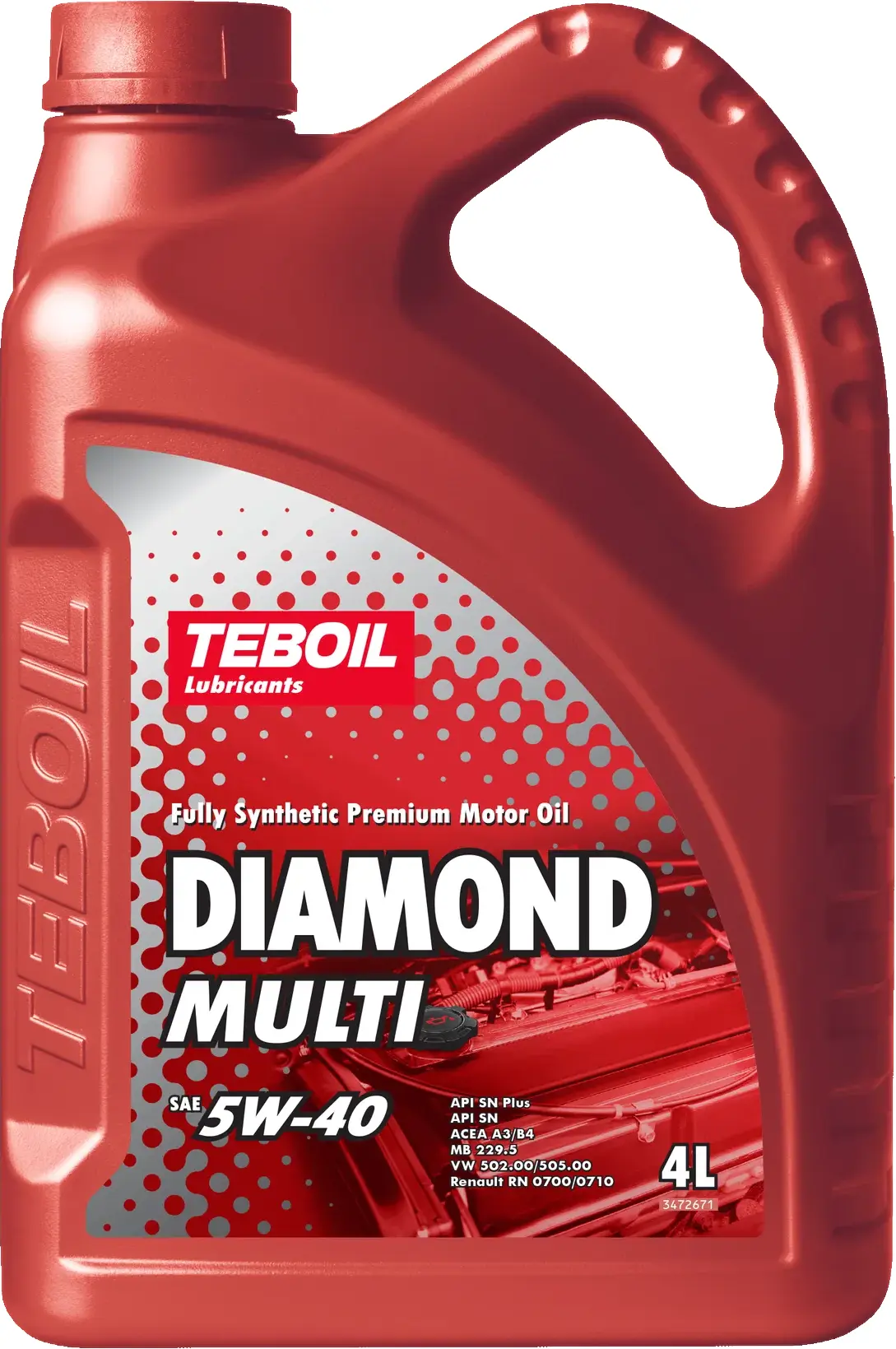 Масло мотоpное Teboil Diamond Multi 5W-40 4л(MB 229.5/Renault RN 0700/RN 0710/VW 502 00,/505 00)