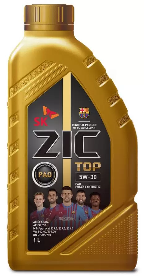 Масло моторное ZIC TOP 5W-30 PAO 1л