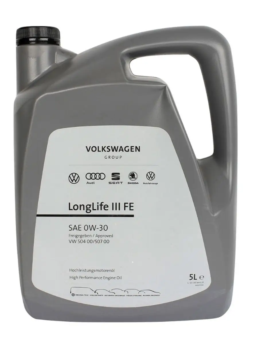Масло моторное VAG 0W-30 LongLife FE 5л  (504.00/507.00)